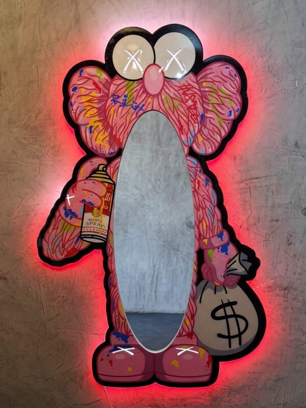 Espejo Graffiti Pink KAWS