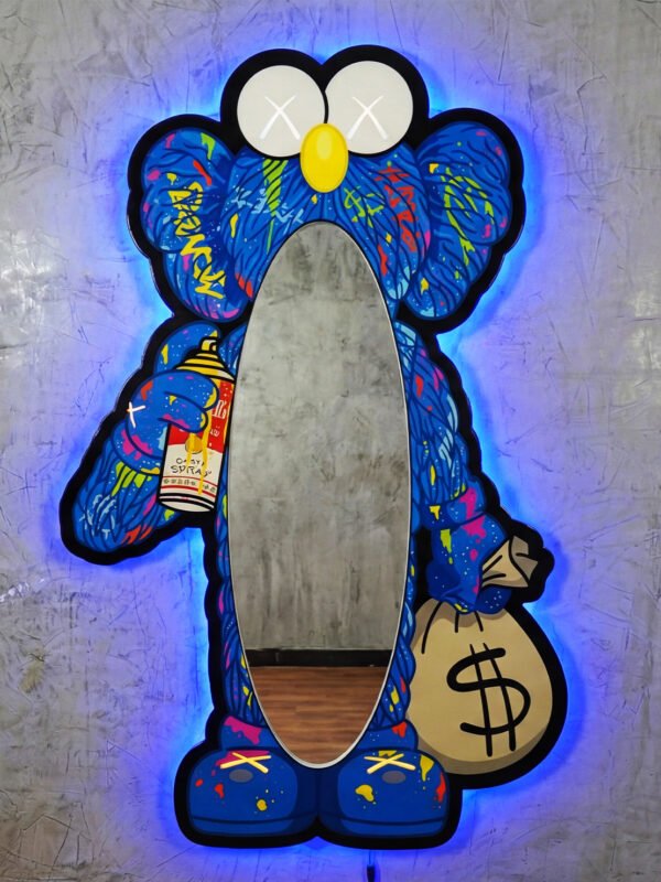 Espejo KAWS Graffiti Blue
